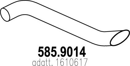 ASSO 585.9014 - Труба вихлопного газу autocars.com.ua