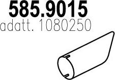 ASSO 585.9015 - Труба вихлопного газу autocars.com.ua