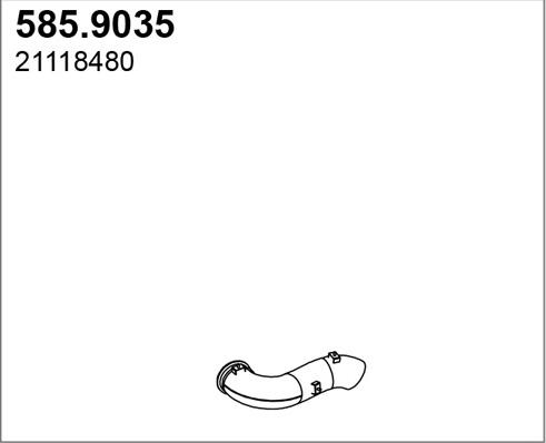 ASSO 585.9035 - Труба вихлопного газу autocars.com.ua