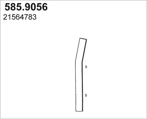 ASSO 585.9056 - Труба вихлопного газу autocars.com.ua