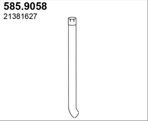 ASSO 585.9058 - Труба вихлопного газу autocars.com.ua