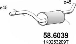 ASSO 58.6039 - Средний глушитель выхлопных газов avtokuzovplus.com.ua