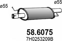 ASSO 58.6075 - Средний глушитель выхлопных газов avtokuzovplus.com.ua