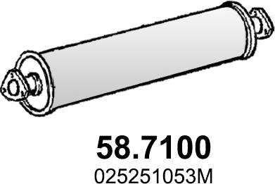 ASSO 58.7100 - Глушник вихлопних газів кінцевий autocars.com.ua