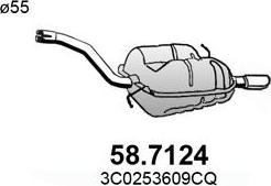 ASSO 58.7124 - Глушник вихлопних газів кінцевий autocars.com.ua
