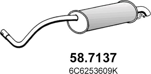 ASSO 58.7137 - Глушитель выхлопных газов, конечный avtokuzovplus.com.ua