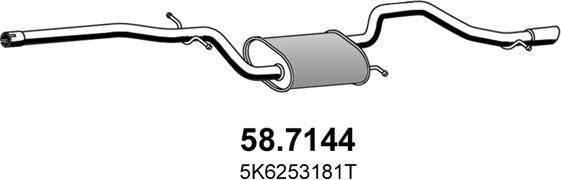 ASSO 58.7144 - Глушитель выхлопных газов, конечный avtokuzovplus.com.ua