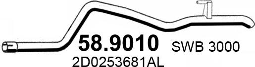 ASSO 58.9010 - Труба выхлопного газа avtokuzovplus.com.ua