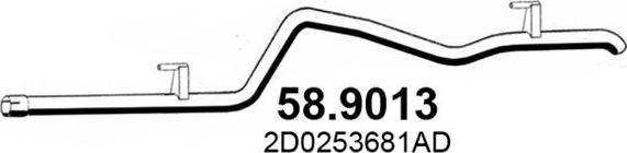ASSO 58.9013 - Труба вихлопного газу autocars.com.ua