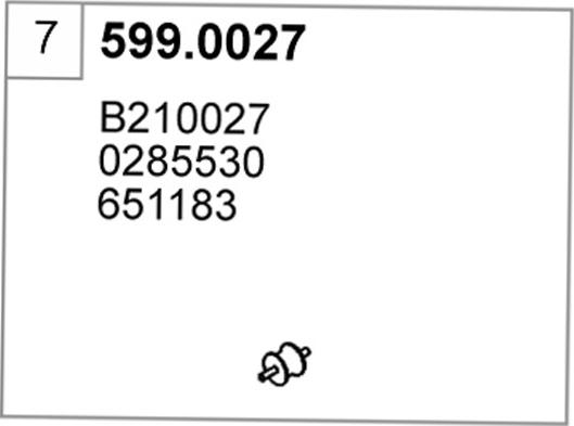 ASSO 599.0027 - Монтажний комплект, глушитель autocars.com.ua