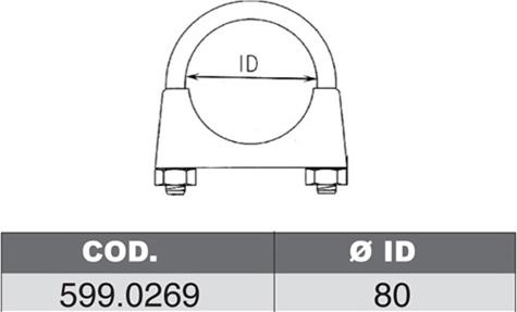 ASSO 599.0269 - Монтажний комплект, глушитель autocars.com.ua