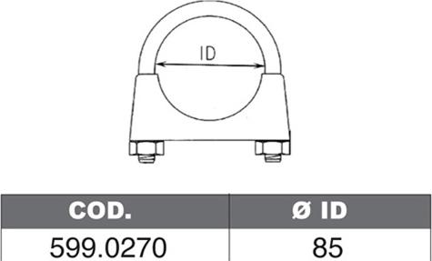 ASSO 599.0270 - Монтажний комплект, глушитель autocars.com.ua