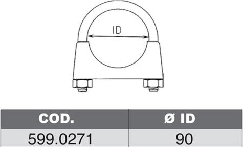 ASSO 599.0271 - Монтажний комплект, глушитель autocars.com.ua