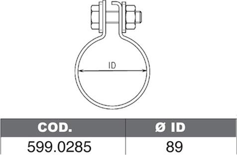 ASSO 599.0285 - Монтажний комплект, глушитель autocars.com.ua