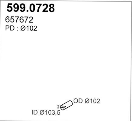 ASSO 599.0728 - Монтажный комплект, глушитель avtokuzovplus.com.ua