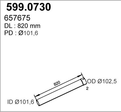 ASSO 599.0730 - Монтажный комплект, глушитель avtokuzovplus.com.ua