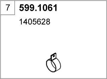 ASSO 599.1061 - Монтажний комплект, глушитель autocars.com.ua