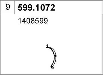 ASSO 599.1072 - Монтажний комплект, глушитель autocars.com.ua