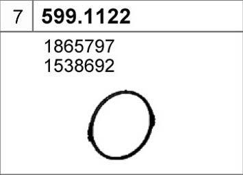 ASSO 599.1122 - Монтажний комплект, глушитель autocars.com.ua