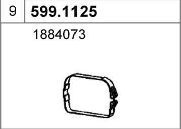 ASSO 599.1125 - Монтажний комплект, глушитель autocars.com.ua