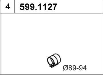 ASSO 599.1127 - Монтажний комплект, глушитель autocars.com.ua