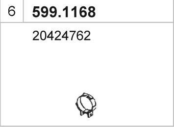 ASSO 599.1168 - Монтажний комплект, глушитель autocars.com.ua