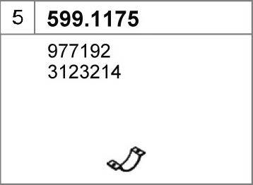 ASSO 599.1175 - Монтажний комплект, глушитель autocars.com.ua