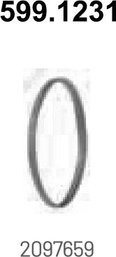 ASSO 599.1231 - Прокладка, труба вихлопного газу autocars.com.ua