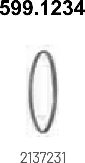 ASSO 599.1234 - Прокладка, труба вихлопного газу autocars.com.ua