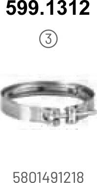 ASSO 599.1312 - З'єднувальні елементи, система випуску autocars.com.ua