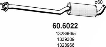 ASSO 60.6022 - Средний глушитель выхлопных газов avtokuzovplus.com.ua