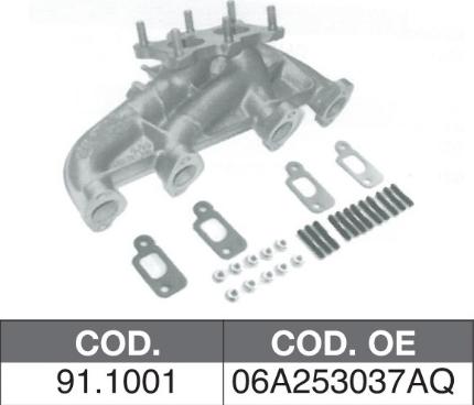 ASSO 91.1001 - Колектор, система випуску autocars.com.ua