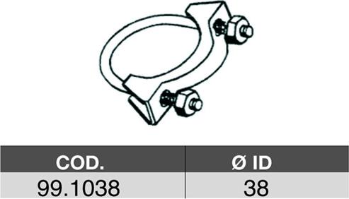 ASSO 99.1038 - З'єднувальні елементи, система випуску autocars.com.ua