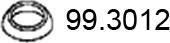 ASSO 99.3012 - Кільце ущільнювача, труба вихлопного газу autocars.com.ua