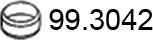 ASSO 99.3042 - Кільце ущільнювача, труба вихлопного газу autocars.com.ua