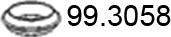 ASSO 99.3058 - Кільце ущільнювача, труба вихлопного газу autocars.com.ua