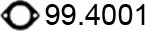ASSO 99.4001 - Прокладка, труба вихлопного газу autocars.com.ua