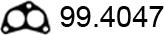 ASSO 99.4047 - Прокладка, труба вихлопного газу autocars.com.ua