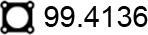 ASSO 99.4136 - Прокладка, труба вихлопного газу autocars.com.ua