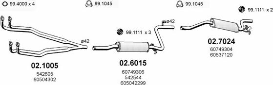 ASSO ART0045 - Система випуску ОГ autocars.com.ua