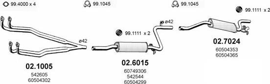 ASSO ART0046 - Система випуску ОГ autocars.com.ua