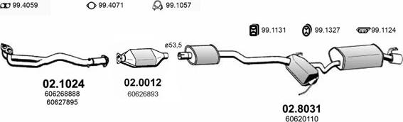 ASSO ART0131 - Система випуску ОГ autocars.com.ua