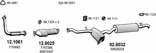 ASSO ART0135 - Система випуску ОГ autocars.com.ua