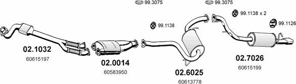 ASSO ART0138 - Система випуску ОГ autocars.com.ua