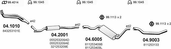 ASSO ART0203 - Система випуску ОГ autocars.com.ua