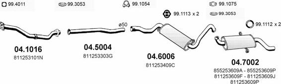 ASSO ART0218 - Система випуску ОГ autocars.com.ua