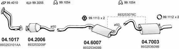 ASSO ART0219 - Система випуску ОГ autocars.com.ua