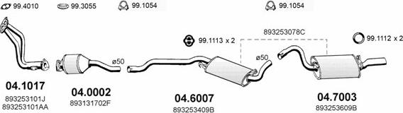 ASSO ART0220 - Система випуску ОГ autocars.com.ua