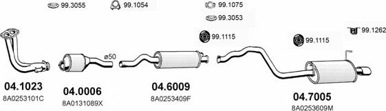 ASSO ART0223 - Система випуску ОГ autocars.com.ua