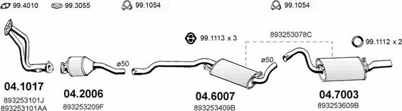 ASSO ART0226 - Система випуску ОГ autocars.com.ua